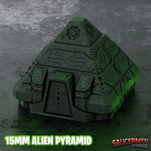 Load image into Gallery viewer, 15mm Ancient Alien Jungle Pyramid Structure Fantasy Sci-Fi 3D Printed in Grey