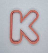 Load image into Gallery viewer, Letter K Cookie Cutter Biscuit Tool 3D Printed