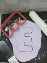 Load image into Gallery viewer, Letter E Cookie Cutter Biscuit Tool 3D Printed