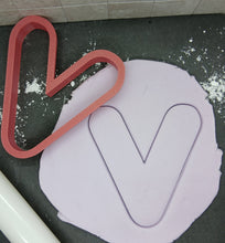 Load image into Gallery viewer, Letter V Cookie Cutter Biscuit Tool 3D Printed