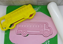 Load image into Gallery viewer, Bus Vehicle Cookie Cutter 3D Printed Biscuit Stamp Fondant Decoration