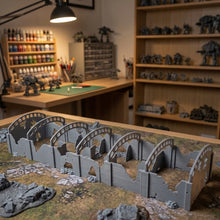 Load image into Gallery viewer, 20mm Sectional Damaged Factory Warehouse Wargaming Building Terrain