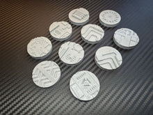 Load image into Gallery viewer, 32mm x 10 Sci Fi Miniature Bases Industrial Base Toppers 3d Printed Tabletop Terrain