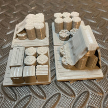 Load image into Gallery viewer, Tycho Starport Cargo Crates Barrels Containers Terrain Scenery  SciFi Wargaming 28mm 3d Printed Props