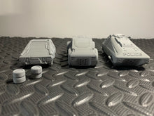 Load image into Gallery viewer, 3 x Grid City Cars for Sci-Fi Skirmish Games Scatter Terrain 28mm 3D Printed