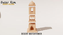Load image into Gallery viewer, Desert Watch Tower Outer Rim Tatooine Sci Fi Style Building 28mm Wargaming Terrain 3D Printed