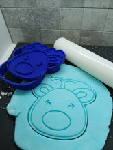 Load image into Gallery viewer, Rudolph Reindeer Christmas Cookie Cutter 3D Printed Biscuit Stamp Fondant Icing1