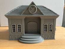 Load image into Gallery viewer, 28mm Railway Station Clock Tower Model Train Station Building with Platform