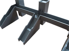 Load image into Gallery viewer, OO Gauge Model Railway Station Platform Footbridge with Lifts Double Walkway