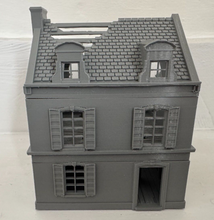 Load image into Gallery viewer, 28mm Destroyed Town House in as Destroyed State with Porch Wargaming Building