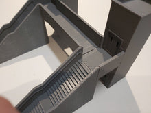 Load image into Gallery viewer, TT120 Gauge Model Railway Station Platform Footbridge with Lifts Stairway Steps