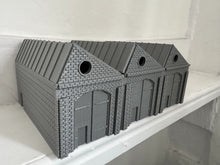 Load image into Gallery viewer, Industrial Storage Triple Warehouse Kit Removable Roof Wargaming Building 28mm