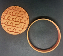 Load image into Gallery viewer, Heart Pattern Circular Cookie Cutter 3D Printed Biscuit Stamp Fondant Icing Cake