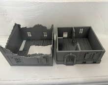 Load image into Gallery viewer, 28mm Ruined ex Town House Tabletop Destroyed Wargaming Buildings