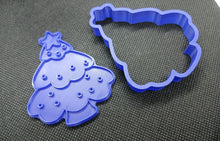 Load image into Gallery viewer, Christmas Tree with Star Cookie Cutter 3D Printed Biscuit Stamp Fondant Decor2