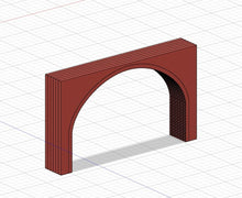 Load image into Gallery viewer, OO Gauge Model Railway Brick Arch Underpass Support Wall For Walkways Roads