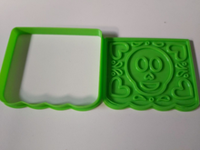Load image into Gallery viewer, Day of the Dead Halloween 3D Printed Halloween Cookie Cutter Stamp Baking Tool