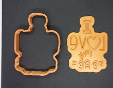 Load image into Gallery viewer, I love my Dad Cookie Cutter 3D Printed Biscuit Stamp Fondant Icing Father's Day