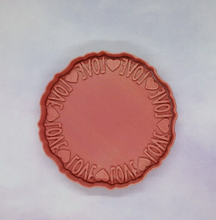 Load image into Gallery viewer, Love Circular Cookie Cutter 3D Printed Biscuit Stamp Fondant Icing Cake Decor