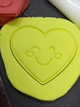 Load image into Gallery viewer, Winking Face Heart Cookie Cutter 3D Printed Biscuit Stamp Fondant Decoration