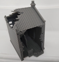 Load image into Gallery viewer, Destroyed 28mm Detached House with Shed Wargaming Building Tabletop Gaming