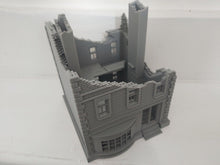 Load image into Gallery viewer, Ruined Large 3 Storey Town House Tabletop Destroyed Wargaming Buildings 28mm