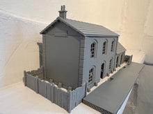 Load image into Gallery viewer, 28mm Railway Station Building Train Station Building with Platform & Annex