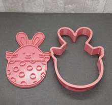 Load image into Gallery viewer, Easter Bunny Egg Cookie Cutter 3D Printed Biscuit Stamp Fondant Icing Cake