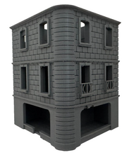 Load image into Gallery viewer, 28mm Destroyed Shop Retail Ruin - Destroyed Wargaming Curved Building Terrain1