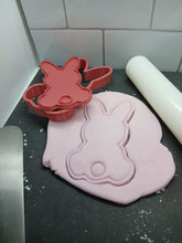 Load image into Gallery viewer, Bunny Rabbit with Tail Cookie Cutter 3DPrinted Biscuit Stamp Fondant Cake Easter