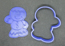 Load image into Gallery viewer, Cartoon Gingerbread Man Christmas Cookie Cutter 3D Printed Biscuit Stamp Fondant4
