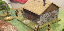 Load image into Gallery viewer, Rural Stone Farmhouse Removable Roof Wargaming Building 28mm