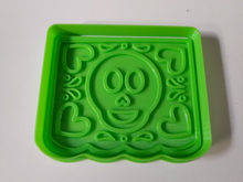 Load image into Gallery viewer, Day of the Dead Halloween 3D Printed Halloween Cookie Cutter Stamp Baking Tool