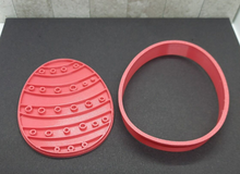 Load image into Gallery viewer, Spotty Easter Egg Cookie Cutter 3D Printed Biscuit Stamp Fondant Icing Cake