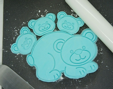 Load image into Gallery viewer, Mummy Bear and Baby Bears Cookie Cutter 3D Printed Biscuit Stamp Fondant Mothers