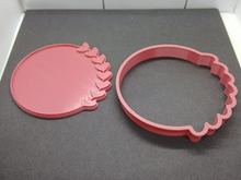 Load image into Gallery viewer, Circle Cookie Cutter With Hearts 3D Printed Biscuit Stamp Fondant Icing Cake