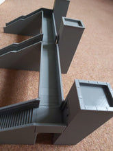 Load image into Gallery viewer, N Gauge Model Railway Station Platform Footbridge with Lifts Double Walkway