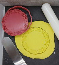 Load image into Gallery viewer, Love Circular Cookie Cutter 3D Printed Biscuit Stamp Fondant Icing Cake Decor