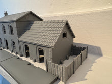 Load image into Gallery viewer, 28mm Railway Station Building Train Station Building with Platform & Annex