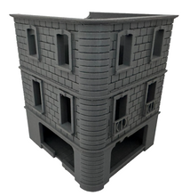 Load image into Gallery viewer, 28mm Destroyed Shop Retail Ruin - Destroyed Wargaming Curved Building Terrain0
