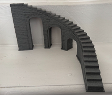 Load image into Gallery viewer, 28mm Wargaming Style Stairs to Nowhere Steps Arches Underneath Left or Right