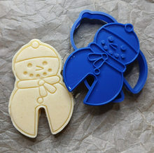 Load image into Gallery viewer, Snowman Mug Hugger Topper Cookie Cutter 3D Printed Biscuit Stamp Fondant1