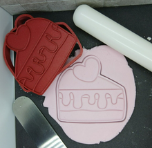 Load image into Gallery viewer, Cake Slice Cookie Cutter 3D Printed Biscuit Stamp Fondant Icing Cake Decoration