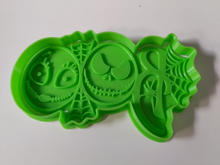 Load image into Gallery viewer, Spider Web Jack O Lantern 3D Printed Halloween Cookie Cutter Stamp Baking Tool