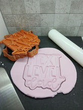 Load image into Gallery viewer, Next Level Dad Cookie Cutter 3D Printed Biscuit Stamp Fondant Icing Fathers Day