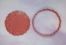 Load image into Gallery viewer, Love Hearts Circular Cookie Cutter 3D Printed Biscuit Stamp Fondant Icing Cake