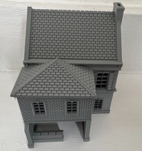 Load image into Gallery viewer, 28mm Town House Style with Porch Removable Roof and Floor Wargaming Building