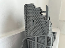 Load image into Gallery viewer, Ruined Bell Tower Tabletop Terrain Wargaming Destroyed Ruins Building 28mm