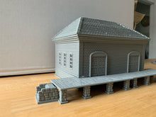 Load image into Gallery viewer, 28mm Railway Station Clock Tower Model Train Station Building with Platform
