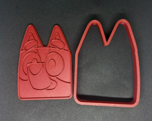 Load image into Gallery viewer, Bluey Head Cookie Cutter 3D Printed Biscuit Stamp Fondant Icing Cake Decoration